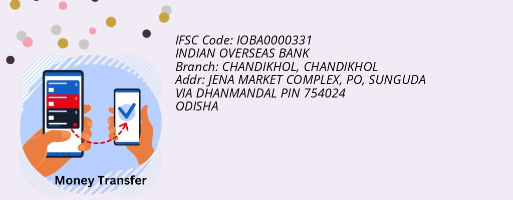 Find INDIAN OVERSEAS BANK IFSC Code CHANDIKHOL - CHANDIKHOL Branch