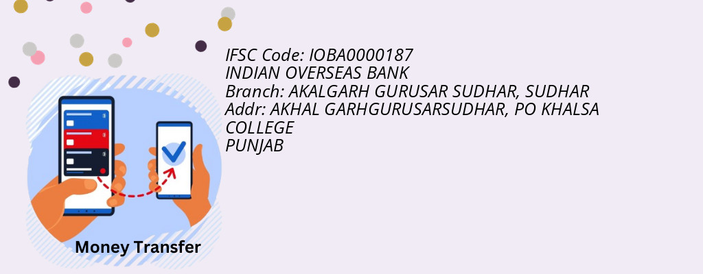 Find INDIAN OVERSEAS BANK IFSC Code SUDHAR - AKALGARH GURUSAR SUDHAR Branch Find INDIAN OVERSEAS BANK IFSC Code SUDHAR - AKALGARH GURUSAR SUDHAR Branch