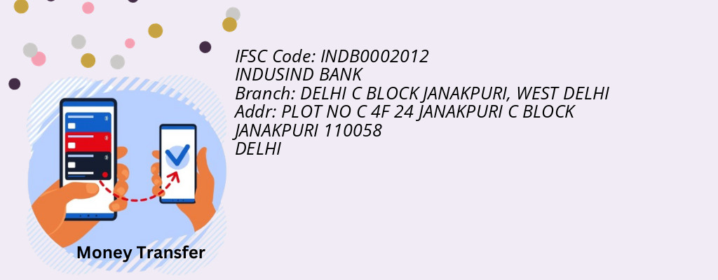 Find INDUSIND BANK IFSC Code WEST DELHI - DELHI C BLOCK JANAKPURI Branch Find INDUSIND BANK IFSC Code WEST DELHI - DELHI C BLOCK JANAKPURI Branch