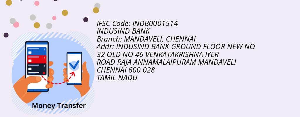 Find INDUSIND BANK IFSC Code CHENNAI - MANDAVELI Branch Find INDUSIND BANK IFSC Code CHENNAI - MANDAVELI Branch