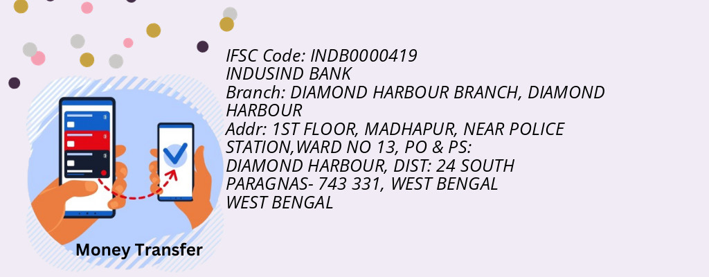 Find INDUSIND BANK IFSC Code DIAMOND HARBOUR - DIAMOND HARBOUR BRANCH Branch