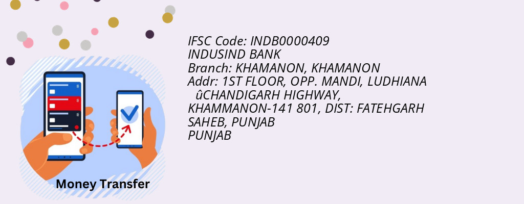 Find INDUSIND BANK IFSC Code KHAMANON - KHAMANON Branch
