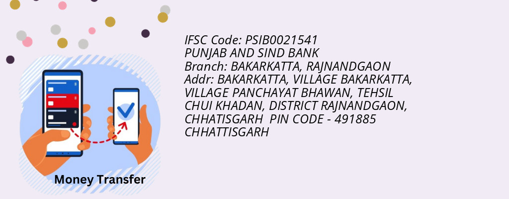 Find PUNJAB AND SIND BANK IFSC Code RAJNANDGAON - BAKARKATTA Branch Find PUNJAB AND SIND BANK IFSC Code RAJNANDGAON - BAKARKATTA Branch