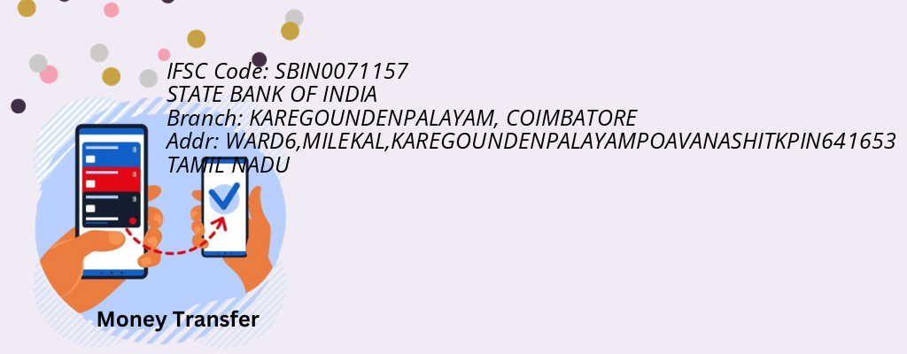 Find STATE BANK OF INDIA IFSC Code COIMBATORE - KAREGOUNDENPALAYAM Branch