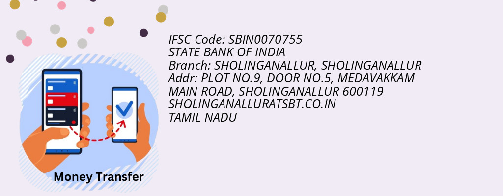 Find STATE BANK OF INDIA IFSC Code SHOLINGANALLUR - SHOLINGANALLUR Branch Find STATE BANK OF INDIA IFSC Code SHOLINGANALLUR - SHOLINGANALLUR Branch