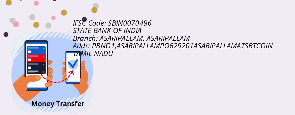 Find STATE BANK OF INDIA IFSC Code ASARIPALLAM - ASARIPALLAM Branch