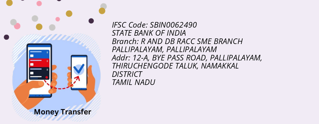Find STATE BANK OF INDIA IFSC Code PALLIPALAYAM - R AND DB RACC SME BRANCH PALLIPALAYAM Branch