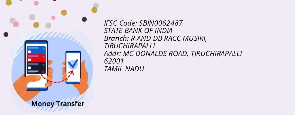 Find STATE BANK OF INDIA IFSC Code TIRUCHIRAPALLI - R AND DB RACC MUSIRI Branch