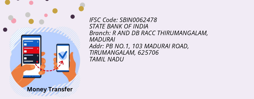 Find STATE BANK OF INDIA IFSC Code MADURAI - R AND DB RACC THIRUMANGALAM Branch