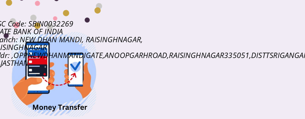 Find STATE BANK OF INDIA IFSC Code RAISINGHNAGAR - NEW DHAN MANDI, RAISINGHNAGAR Branch