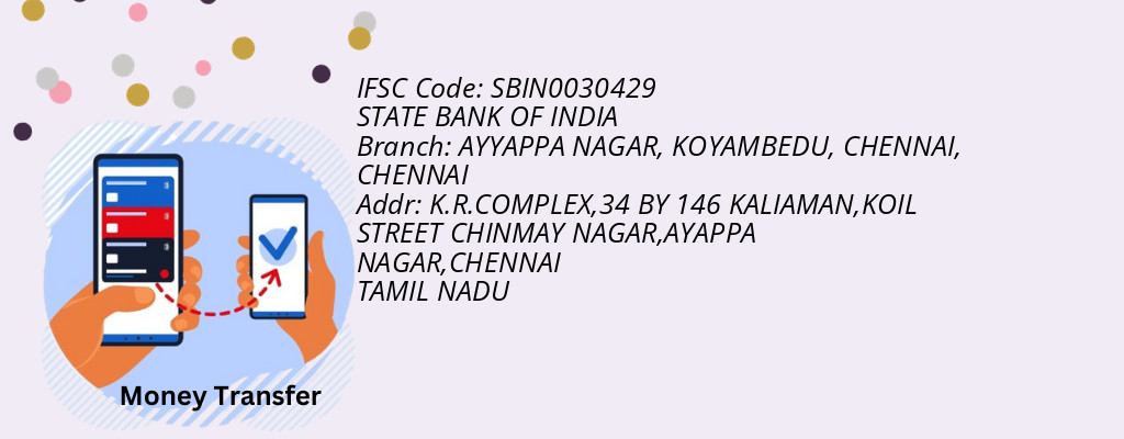 Find STATE BANK OF INDIA IFSC Code CHENNAI - AYYAPPA NAGAR, KOYAMBEDU, CHENNAI Branch Find STATE BANK OF INDIA IFSC Code CHENNAI - AYYAPPA NAGAR, KOYAMBEDU, CHENNAI Branch