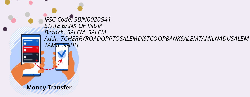 Find STATE BANK OF INDIA IFSC Code SALEM - SALEM Branch