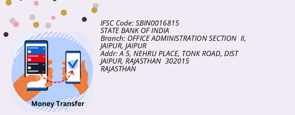 Find STATE BANK OF INDIA IFSC Code JAIPUR - OFFICE ADMINISTRATION SECTION  II, JAIPUR Branch
