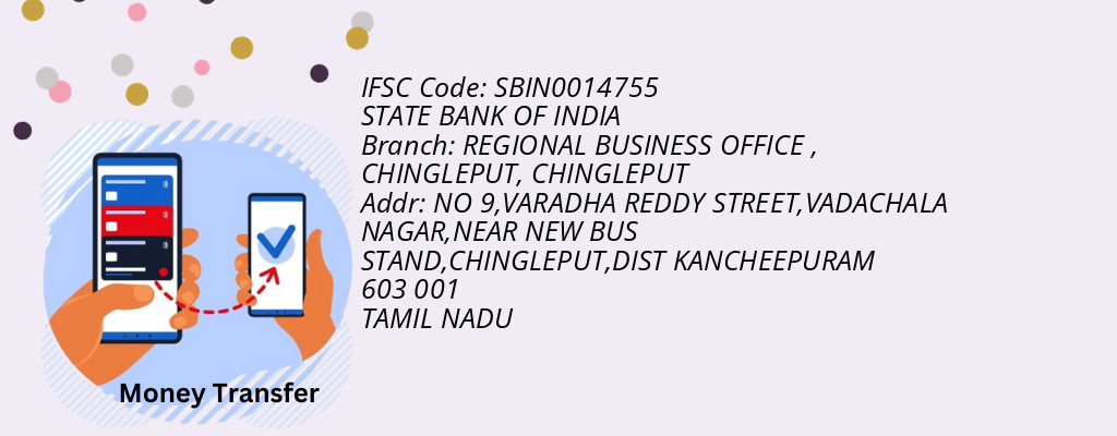 Find STATE BANK OF INDIA IFSC Code CHINGLEPUT - REGIONAL BUSINESS OFFICE , CHINGLEPUT Branch Find STATE BANK OF INDIA IFSC Code CHINGLEPUT - REGIONAL BUSINESS OFFICE , CHINGLEPUT Branch
