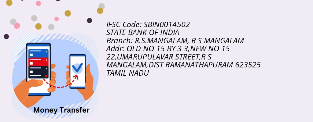 Find STATE BANK OF INDIA IFSC Code R S MANGALAM - R.S.MANGALAM Branch Find STATE BANK OF INDIA IFSC Code R S MANGALAM - R.S.MANGALAM Branch