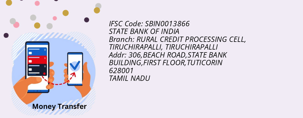 Find STATE BANK OF INDIA IFSC Code TIRUCHIRAPALLI - RURAL CREDIT PROCESSING CELL, TIRUCHIRAPALLI Branch