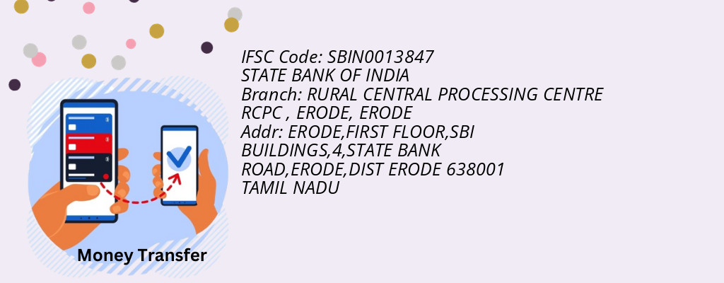 Find STATE BANK OF INDIA IFSC Code ERODE - RURAL CENTRAL PROCESSING CENTRE  RCPC , ERODE Branch