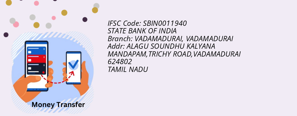 Find STATE BANK OF INDIA IFSC Code VADAMADURAI - VADAMADURAI Branch