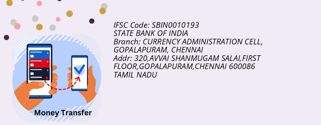 Find STATE BANK OF INDIA IFSC Code CHENNAI - CURRENCY ADMINISTRATION CELL, GOPALAPURAM Branch