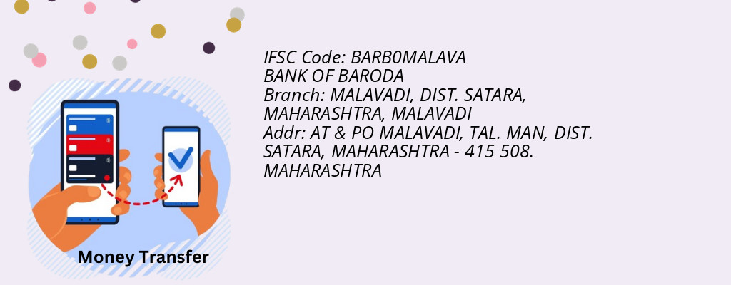Find BANK OF BARODA IFSC Code MALAVADI - MALAVADI, DIST. SATARA, MAHARASHTRA Branch Find BANK OF BARODA IFSC Code MALAVADI - MALAVADI, DIST. SATARA, MAHARASHTRA Branch