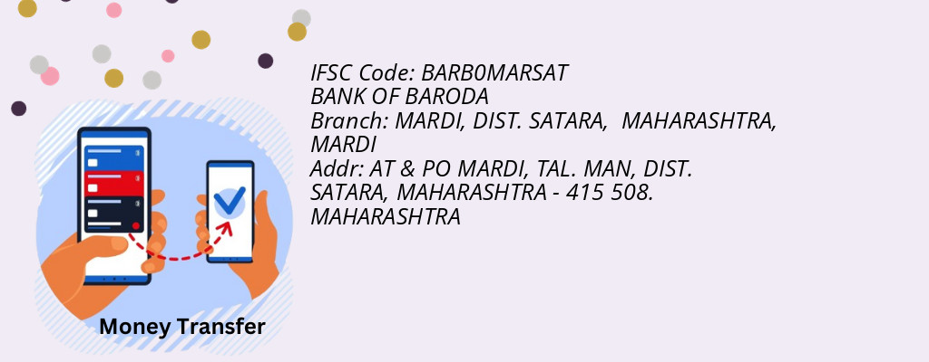 Find BANK OF BARODA IFSC Code MARDI - MARDI, DIST. SATARA, MAHARASHTRA Branch Find BANK OF BARODA IFSC Code MARDI - MARDI, DIST. SATARA, MAHARASHTRA Branch