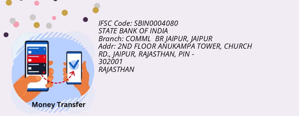 Find STATE BANK OF INDIA IFSC Code JAIPUR - COMML  BR JAIPUR Branch
