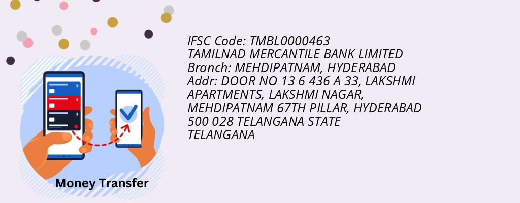 Find TAMILNAD MERCANTILE BANK IFSC Code HYDERABAD - MEHDIPATNAM Branch Find TAMILNAD MERCANTILE BANK IFSC Code HYDERABAD - MEHDIPATNAM Branch