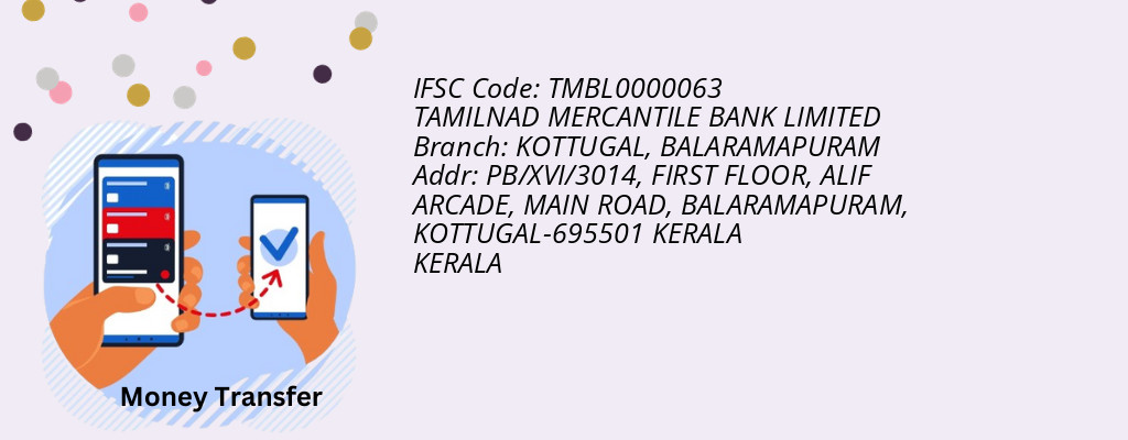 Find TAMILNAD MERCANTILE BANK IFSC Code BALARAMAPURAM - KOTTUGAL Branch Find TAMILNAD MERCANTILE BANK IFSC Code BALARAMAPURAM - KOTTUGAL Branch