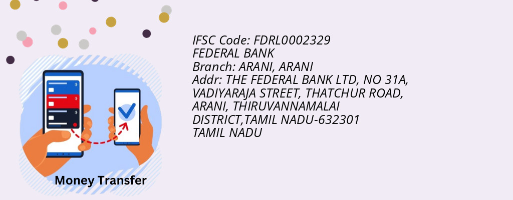 Find FEDERAL BANK IFSC Code ARANI - ARANI Branch Find FEDERAL BANK IFSC Code ARANI - ARANI Branch