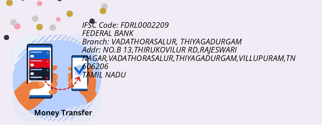 Find FEDERAL BANK IFSC Code THIYAGADURGAM - VADATHORASALUR Branch Find FEDERAL BANK IFSC Code THIYAGADURGAM - VADATHORASALUR Branch