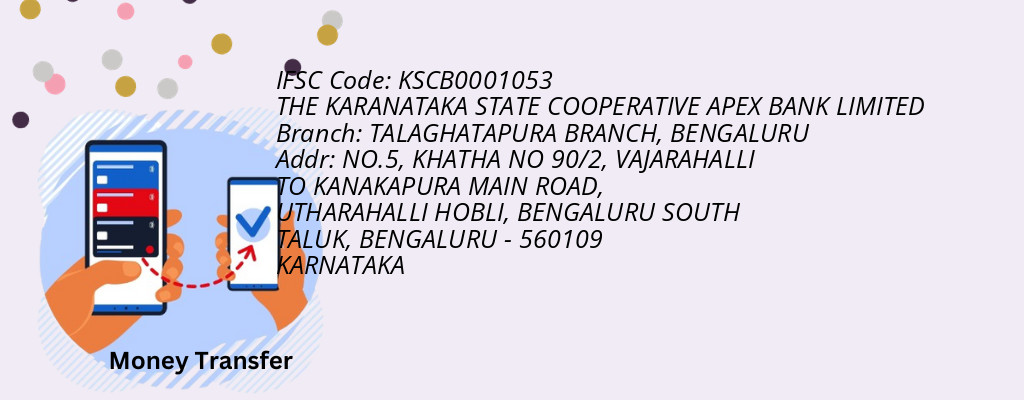 Find THE KARANATAKA STATE COOPERATIVE APEX BANK IFSC Code BENGALURU - TALAGHATAPURA BRANCH Branch