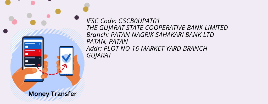 Find THE GUJARAT STATE COOPERATIVE BANK IFSC Code PATAN - PATAN NAGRIK SAHAKARI BANK LTD PATAN Branch Find THE GUJARAT STATE COOPERATIVE BANK IFSC Code PATAN - PATAN NAGRIK SAHAKARI BANK LTD PATAN Branch