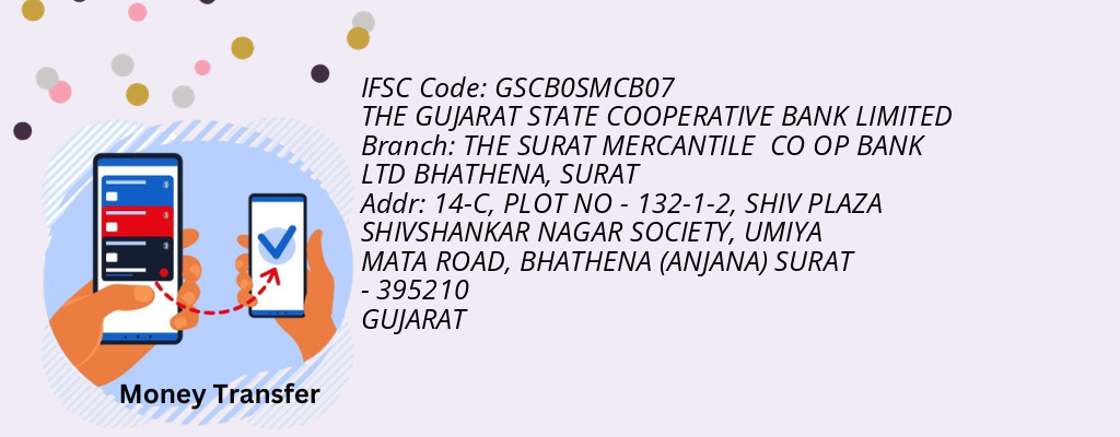 Find THE GUJARAT STATE COOPERATIVE BANK IFSC Code SURAT - THE SURAT MERCANTILE  CO OP BANK LTD BHATHENA Branch