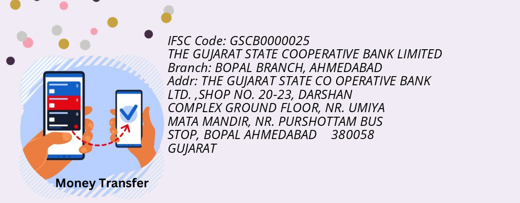Find THE GUJARAT STATE COOPERATIVE BANK IFSC Code AHMEDABAD - BOPAL BRANCH Branch