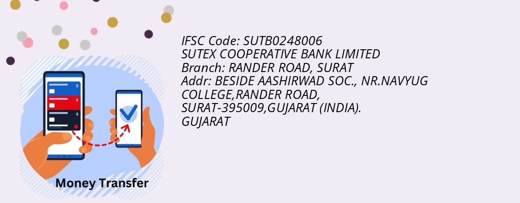 Find SUTEX COOPERATIVE BANK IFSC Code SURAT - RANDER ROAD Branch