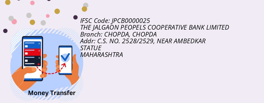 Find THE JALGAON PEOPELS COOPERATIVE BANK IFSC Code CHOPDA - CHOPDA Branch Find THE JALGAON PEOPELS COOPERATIVE BANK IFSC Code CHOPDA - CHOPDA Branch