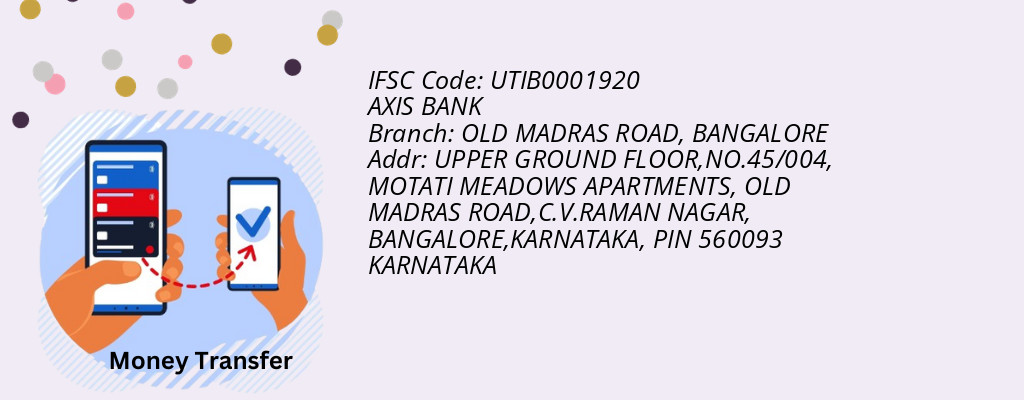Find AXIS BANK IFSC Code BANGALORE - OLD MADRAS ROAD Branch Find AXIS BANK IFSC Code BANGALORE - OLD MADRAS ROAD Branch