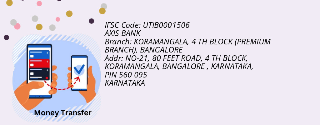 Find AXIS BANK IFSC Code BANGALORE - KORAMANGALA, 4 TH BLOCK (PREMIUM BRANCH) Branch Find AXIS BANK IFSC Code BANGALORE - KORAMANGALA, 4 TH BLOCK (PREMIUM BRANCH) Branch