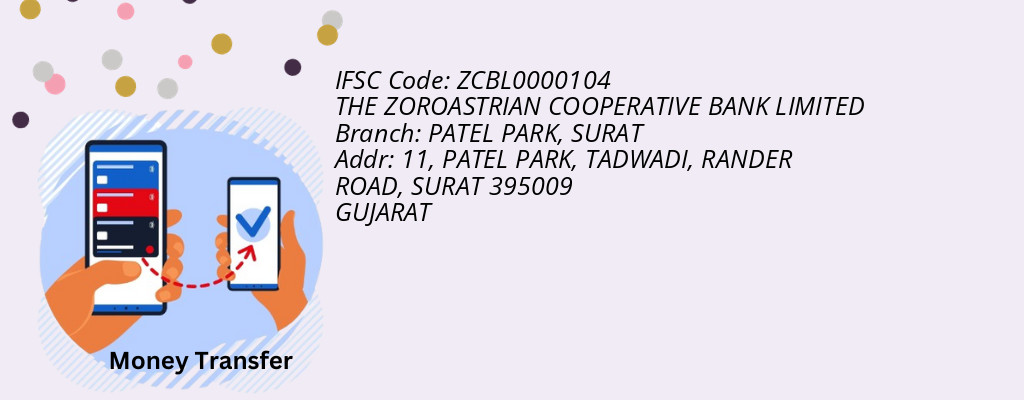 Find THE ZOROASTRIAN COOPERATIVE BANK IFSC Code SURAT - PATEL PARK Branch
