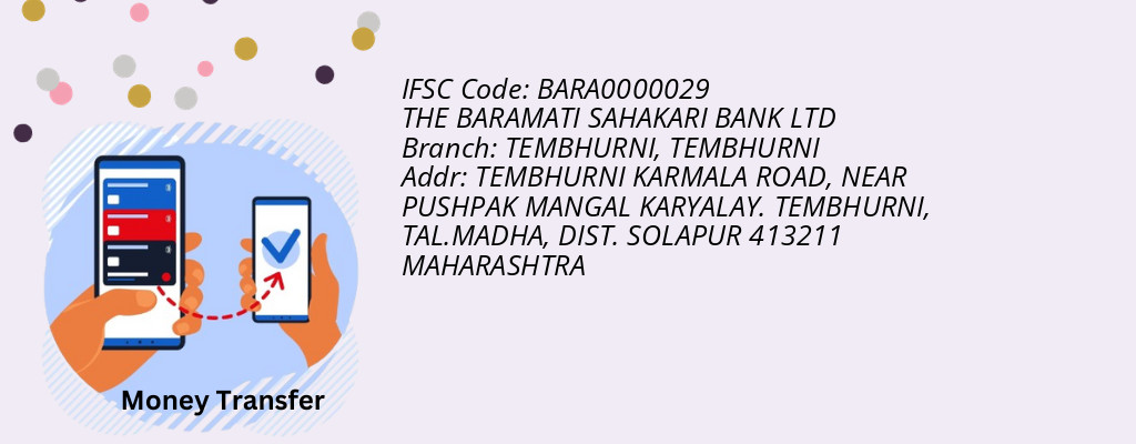 Find THE BARAMATI SAHAKARI BANK IFSC Code TEMBHURNI - TEMBHURNI Branch