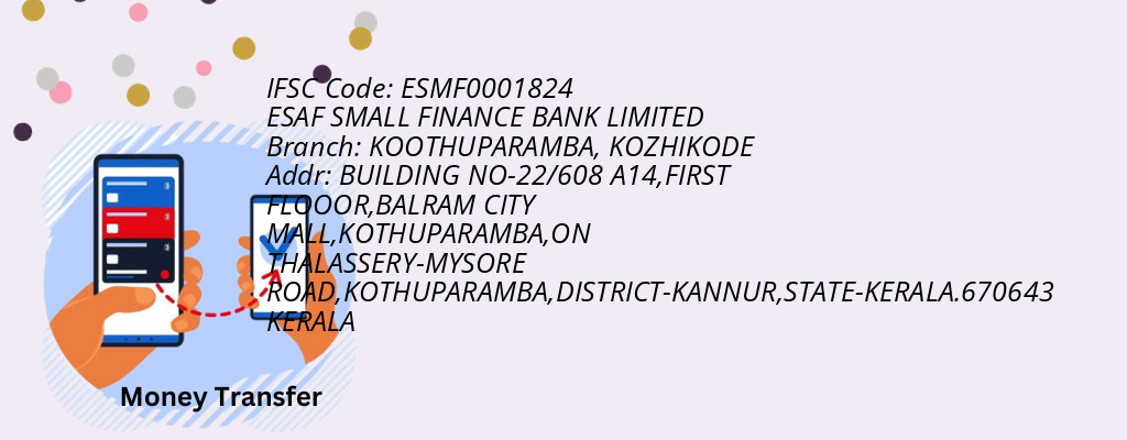 Find ESAF SMALL FINANCE BANK IFSC Code KOZHIKODE - KOOTHUPARAMBA Branch