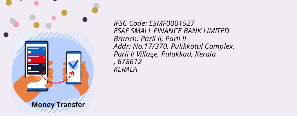 Find ESAF SMALL FINANCE BANK IFSC Code Parli II - Parli II Branch Find ESAF SMALL FINANCE BANK IFSC Code Parli II - Parli II Branch