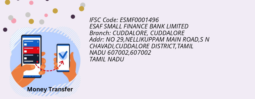 Find ESAF SMALL FINANCE BANK IFSC Code CUDDALORE - CUDDALORE Branch Find ESAF SMALL FINANCE BANK IFSC Code CUDDALORE - CUDDALORE Branch