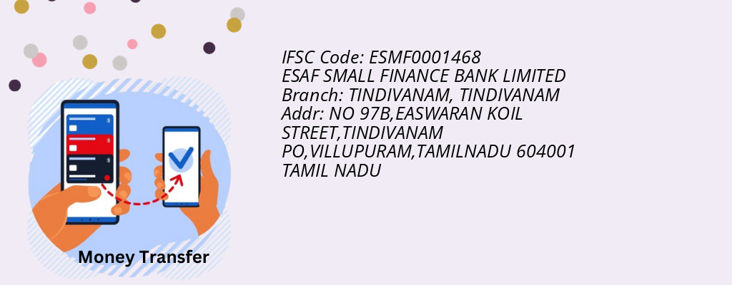 Find ESAF SMALL FINANCE BANK IFSC Code TINDIVANAM - TINDIVANAM Branch Find ESAF SMALL FINANCE BANK IFSC Code TINDIVANAM - TINDIVANAM Branch