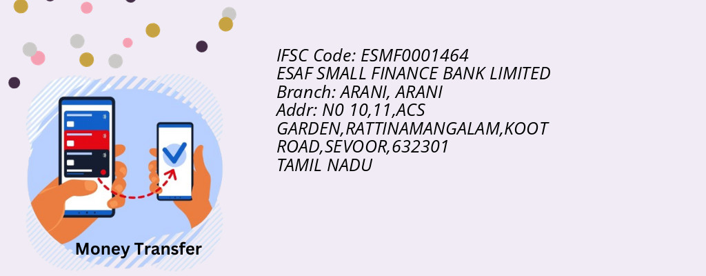 Find ESAF SMALL FINANCE BANK IFSC Code ARANI - ARANI Branch Find ESAF SMALL FINANCE BANK IFSC Code ARANI - ARANI Branch