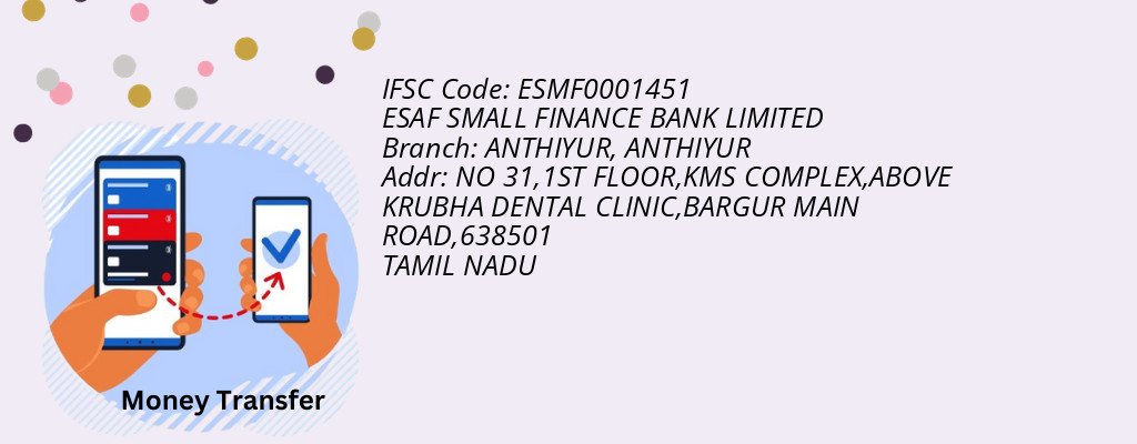 Find ESAF SMALL FINANCE BANK IFSC Code ANTHIYUR - ANTHIYUR Branch