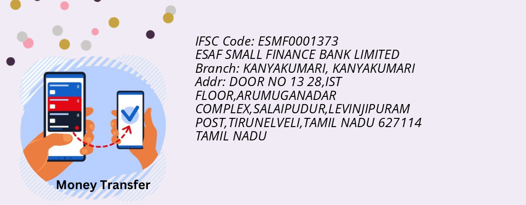 Find ESAF SMALL FINANCE BANK IFSC Code KANYAKUMARI - KANYAKUMARI Branch
