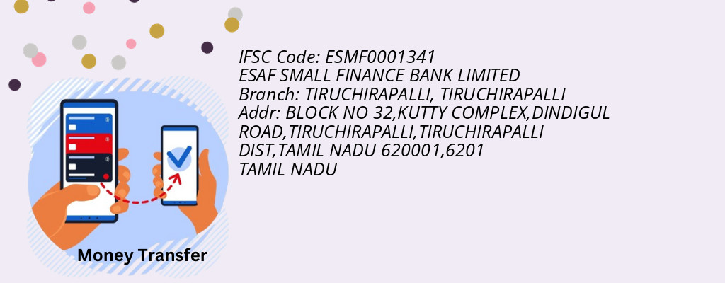 Find ESAF SMALL FINANCE BANK IFSC Code TIRUCHIRAPALLI - TIRUCHIRAPALLI Branch Find ESAF SMALL FINANCE BANK IFSC Code TIRUCHIRAPALLI - TIRUCHIRAPALLI Branch