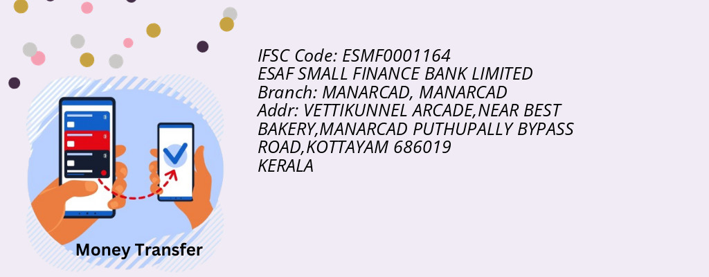 Find ESAF SMALL FINANCE BANK IFSC Code MANARCAD - MANARCAD Branch