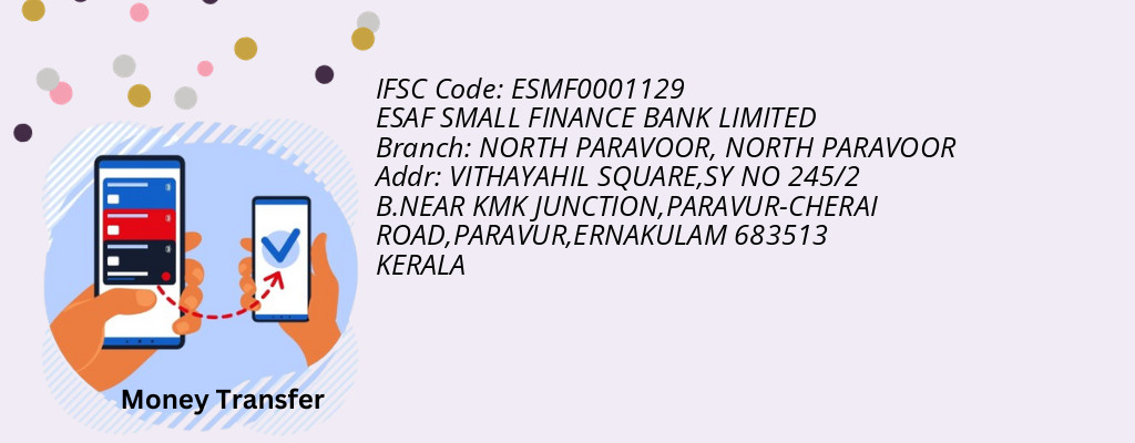 Find ESAF SMALL FINANCE BANK IFSC Code NORTH PARAVOOR - NORTH PARAVOOR Branch